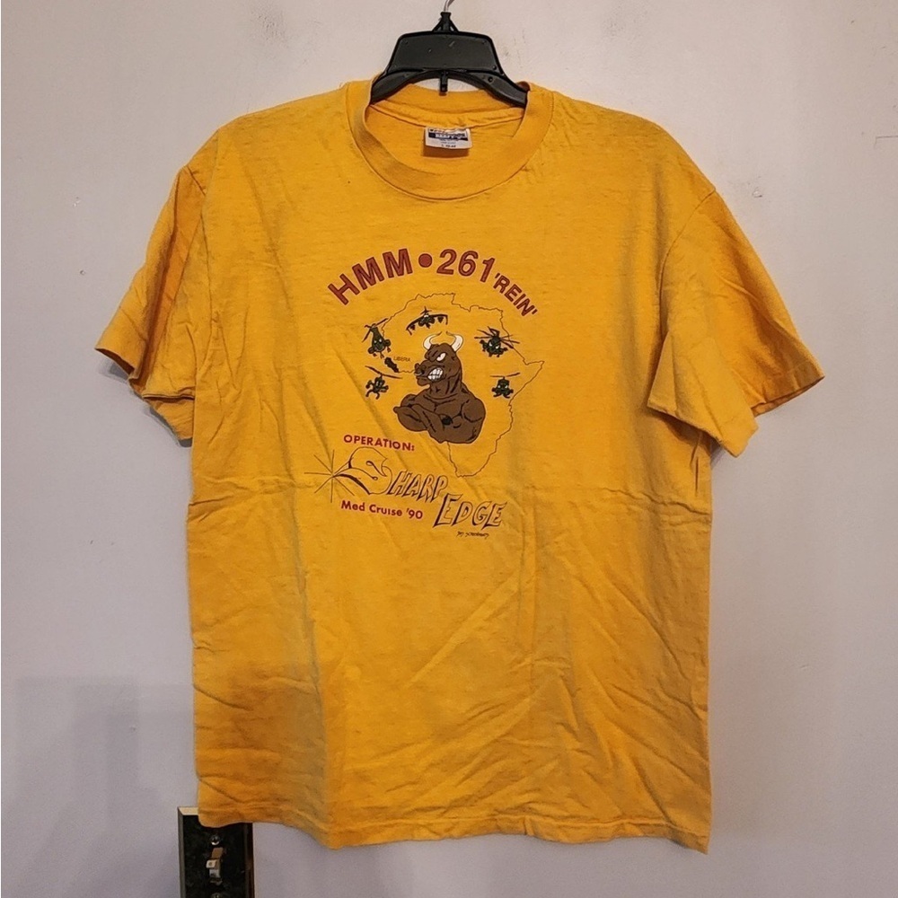 Vtg 90's USMC Mariners operation sharp edge t shirt size mens large